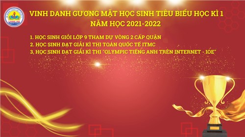 Vinh danh gương mặt HS tiêu biểu HK1 năm học 2021-2022